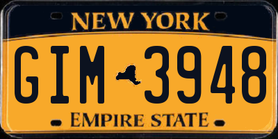 NY license plate GIM3948