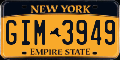 NY license plate GIM3949