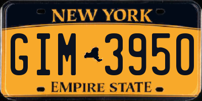 NY license plate GIM3950