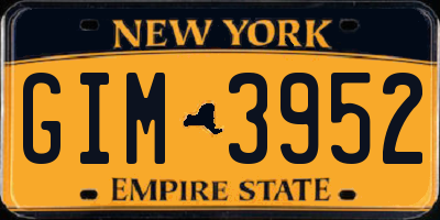 NY license plate GIM3952