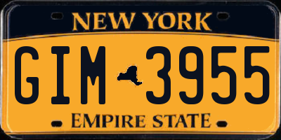NY license plate GIM3955