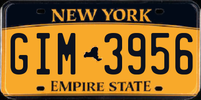 NY license plate GIM3956