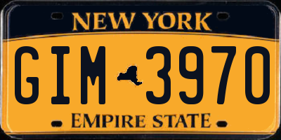 NY license plate GIM3970