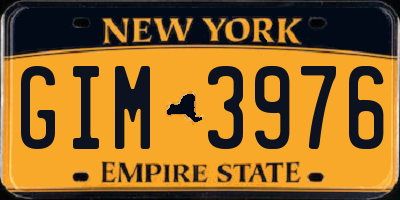 NY license plate GIM3976