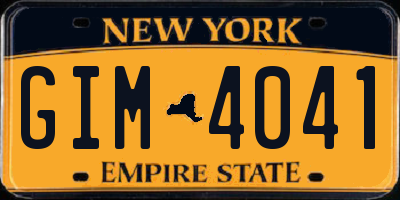 NY license plate GIM4041