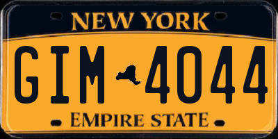 NY license plate GIM4044