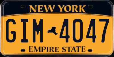 NY license plate GIM4047