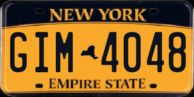 NY license plate GIM4048