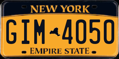 NY license plate GIM4050