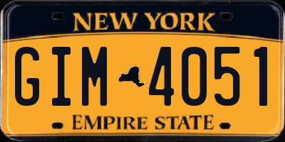 NY license plate GIM4051
