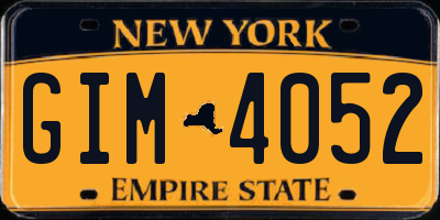 NY license plate GIM4052