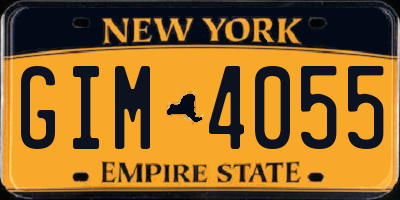 NY license plate GIM4055