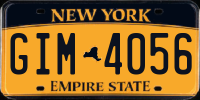 NY license plate GIM4056