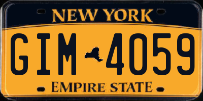 NY license plate GIM4059