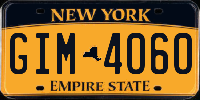 NY license plate GIM4060