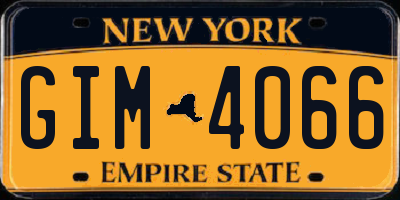 NY license plate GIM4066