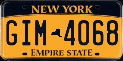 NY license plate GIM4068