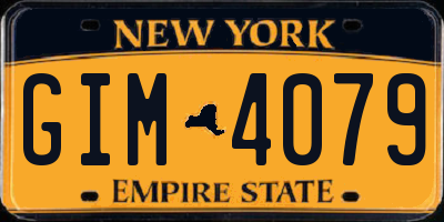 NY license plate GIM4079