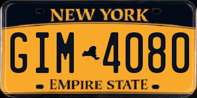 NY license plate GIM4080