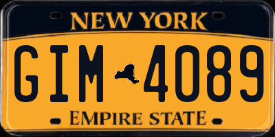 NY license plate GIM4089