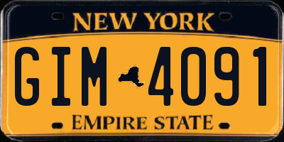 NY license plate GIM4091
