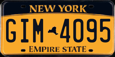NY license plate GIM4095