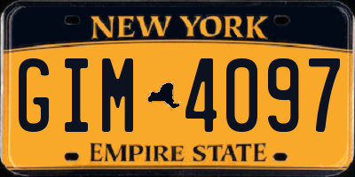 NY license plate GIM4097