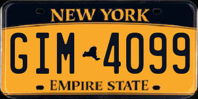 NY license plate GIM4099