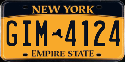 NY license plate GIM4124