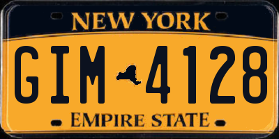 NY license plate GIM4128