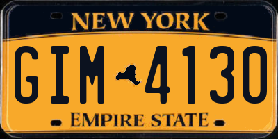 NY license plate GIM4130