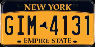 NY license plate GIM4131
