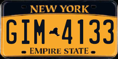 NY license plate GIM4133