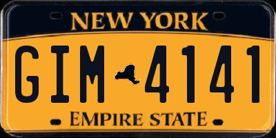 NY license plate GIM4141
