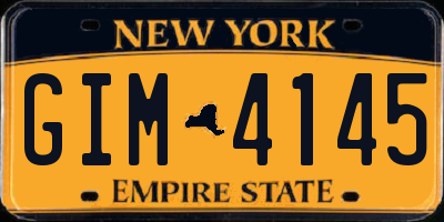 NY license plate GIM4145