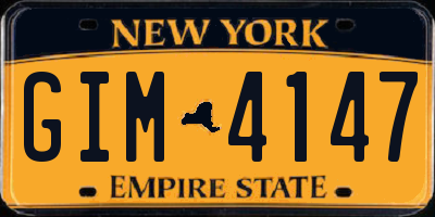 NY license plate GIM4147