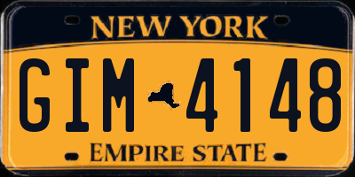 NY license plate GIM4148