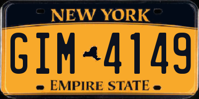 NY license plate GIM4149