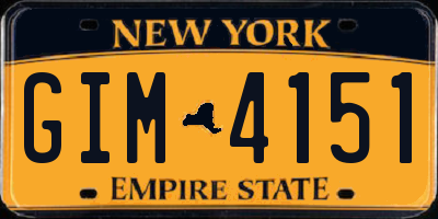 NY license plate GIM4151