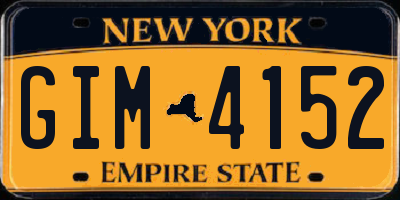 NY license plate GIM4152