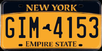 NY license plate GIM4153