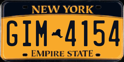 NY license plate GIM4154