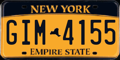 NY license plate GIM4155
