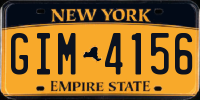 NY license plate GIM4156