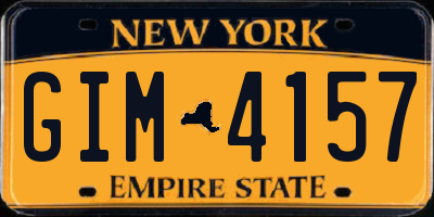 NY license plate GIM4157
