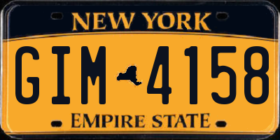 NY license plate GIM4158
