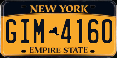NY license plate GIM4160