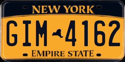NY license plate GIM4162