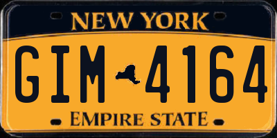 NY license plate GIM4164