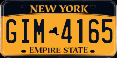 NY license plate GIM4165